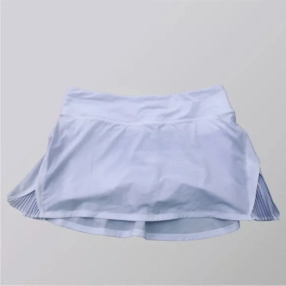 LULULEMON PLAY OFF the PLEATS SKIRT MID RISE WHITE + Lavender sz.8 - Picture 5 of 12
